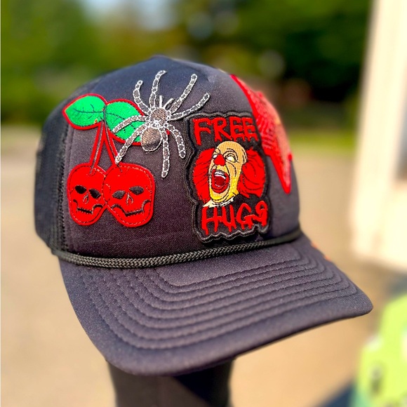 “Halloween Time” Custom Made Trucker Hat! NEW - Picture 1 of 2
